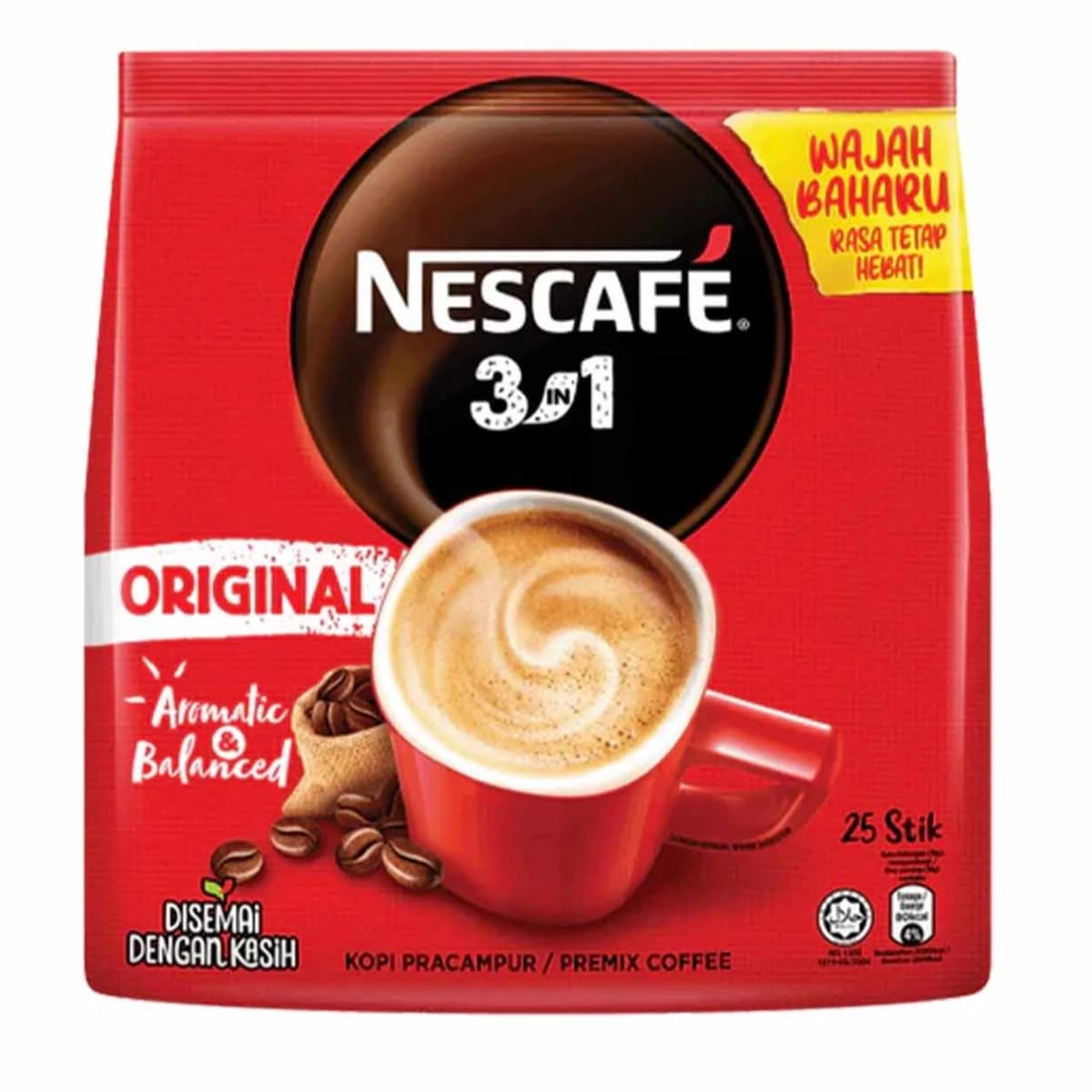 NESCAFÉ 3 in 1 Original Coffee (25 Sticks)