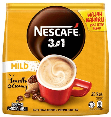 NESCAFÉ 3 in 1 Mild Coffee (25 Sticks)