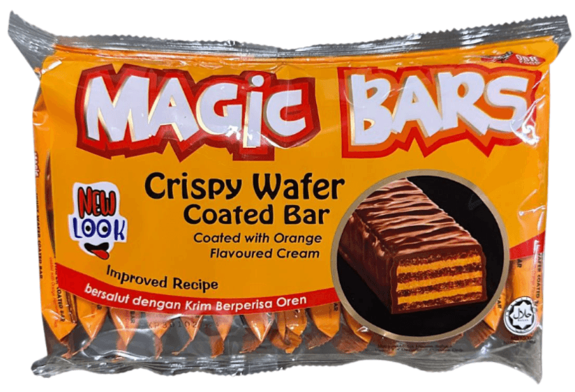 Magic Bars Crispy Wafer Coated Bar – Orange Flavoured Cream