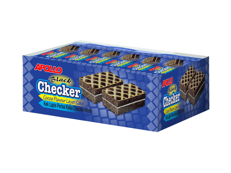 Apollo Black Checker Cocoa Layer Cake
