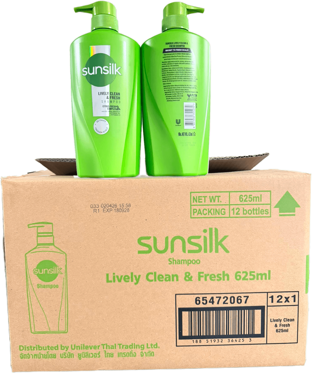 Sunsilk Lively Clean & Fresh Shampoo 625ml
