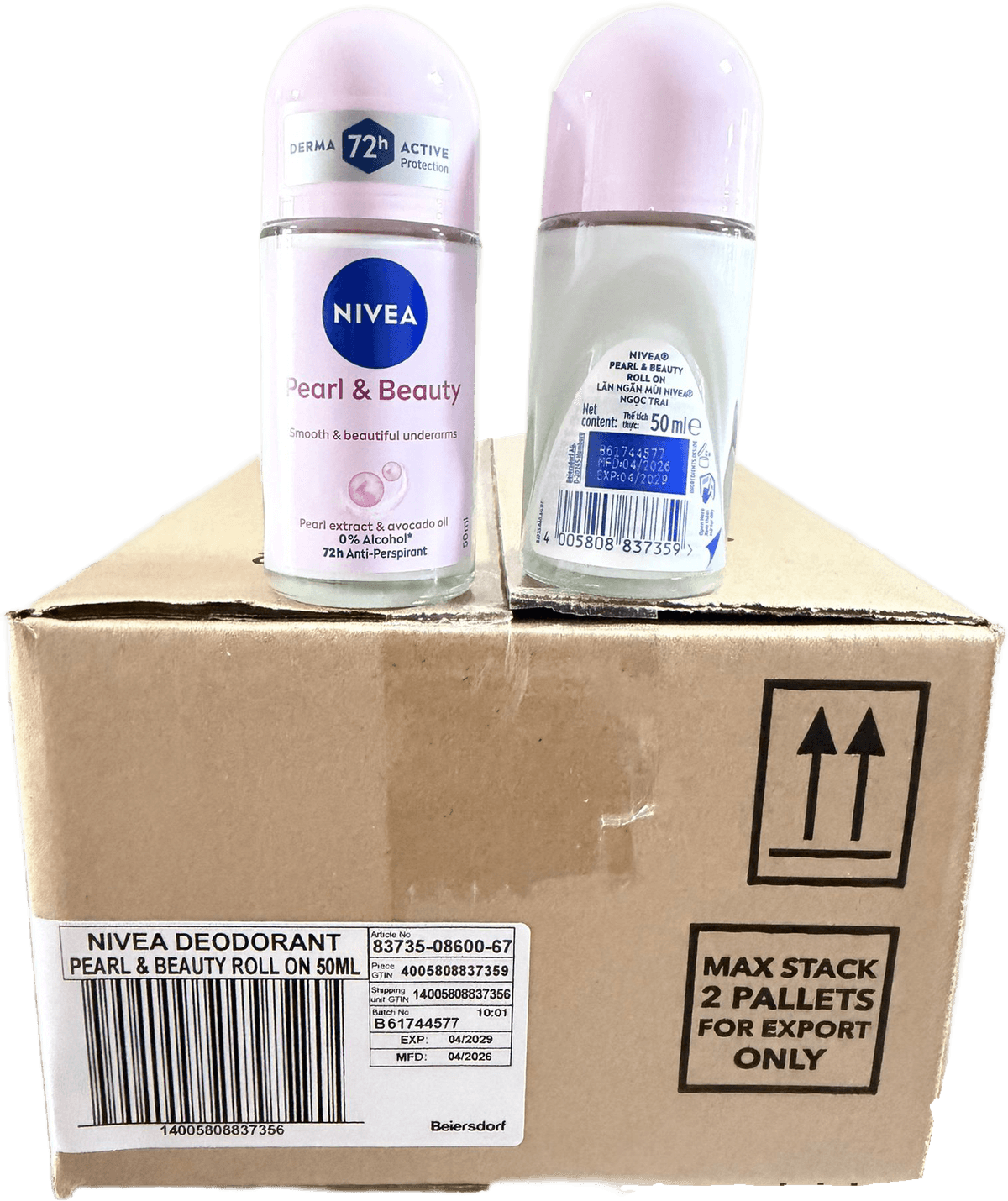 NIVEA Pearl & Beauty Roll On Deodorant 50ml