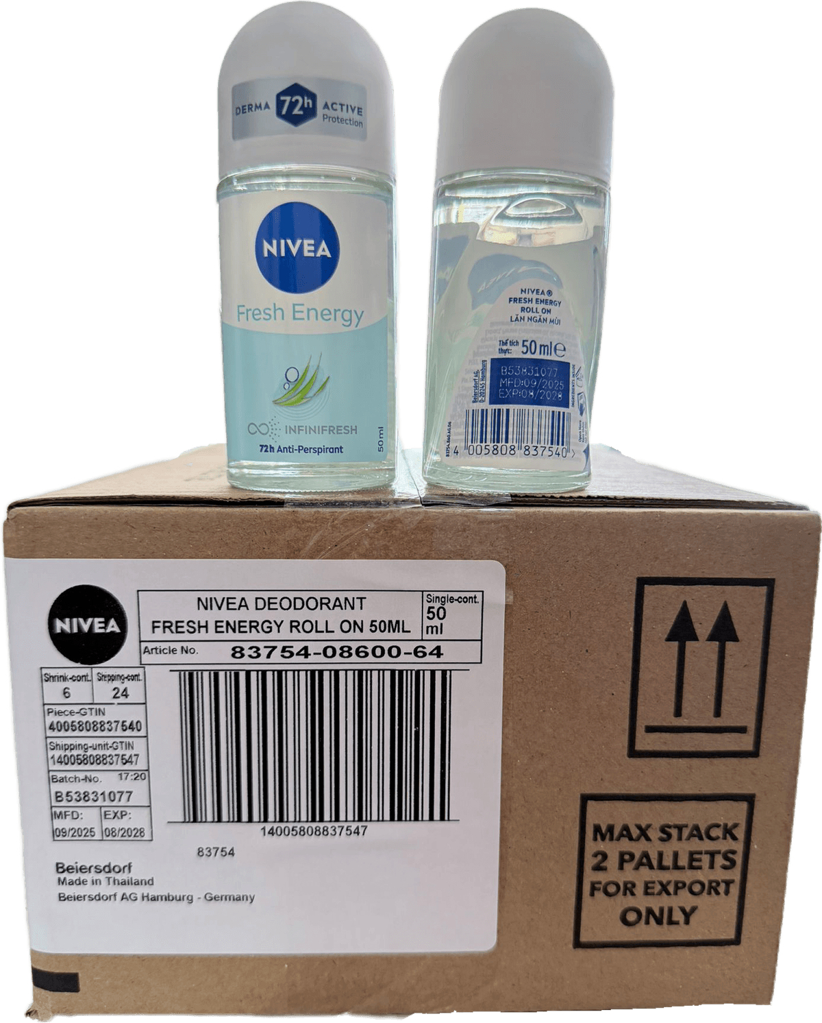 NIVEA Fresh Energy Roll On Deodorant 50ml