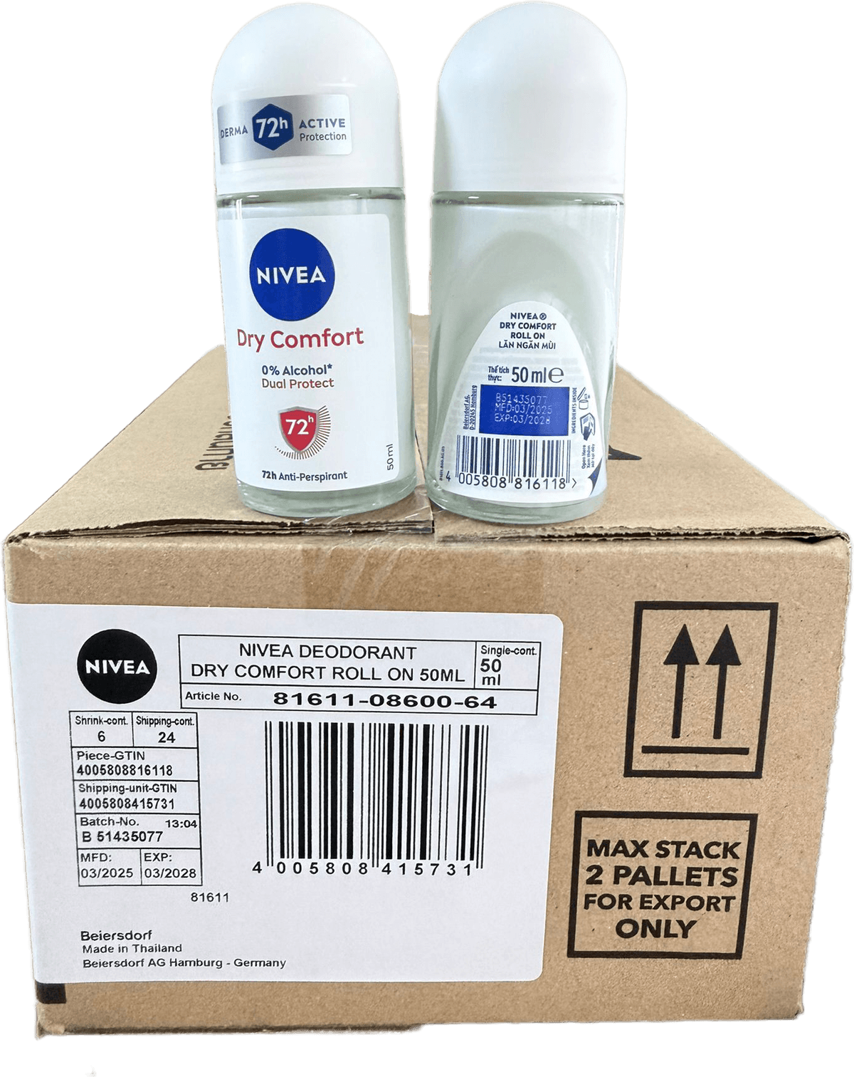 NIVEA Dry Comfort Roll On Deodorant 50ml
